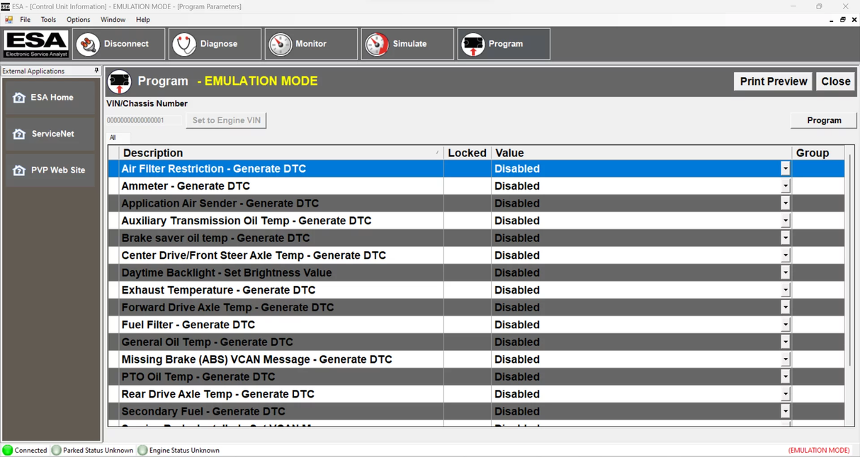 Paccar ESA 5.7.0 (Kenworth & Peterbilt) SW Programming Files 02.2025