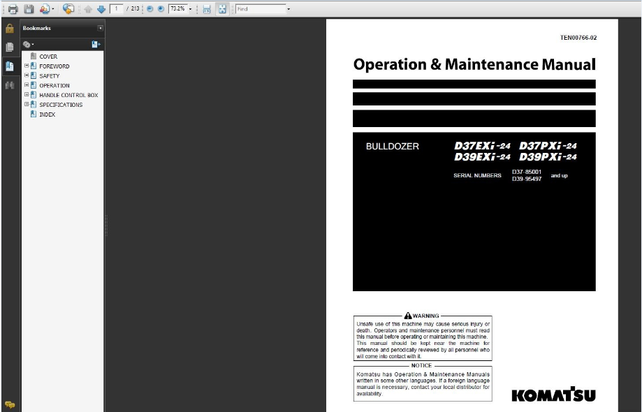 KOMATSU CSS 2018 FULL SET MANUAL