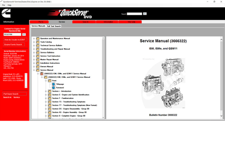 Cummins Quickserve Engines ( Parts & Manuals )