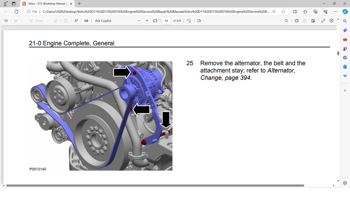 Volvo D11 D13 D16 Engine Service Repair Manual