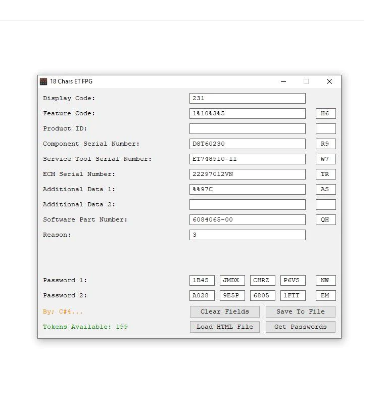 Caterpillar Factory Password Generator 18 Digits USB Dongle