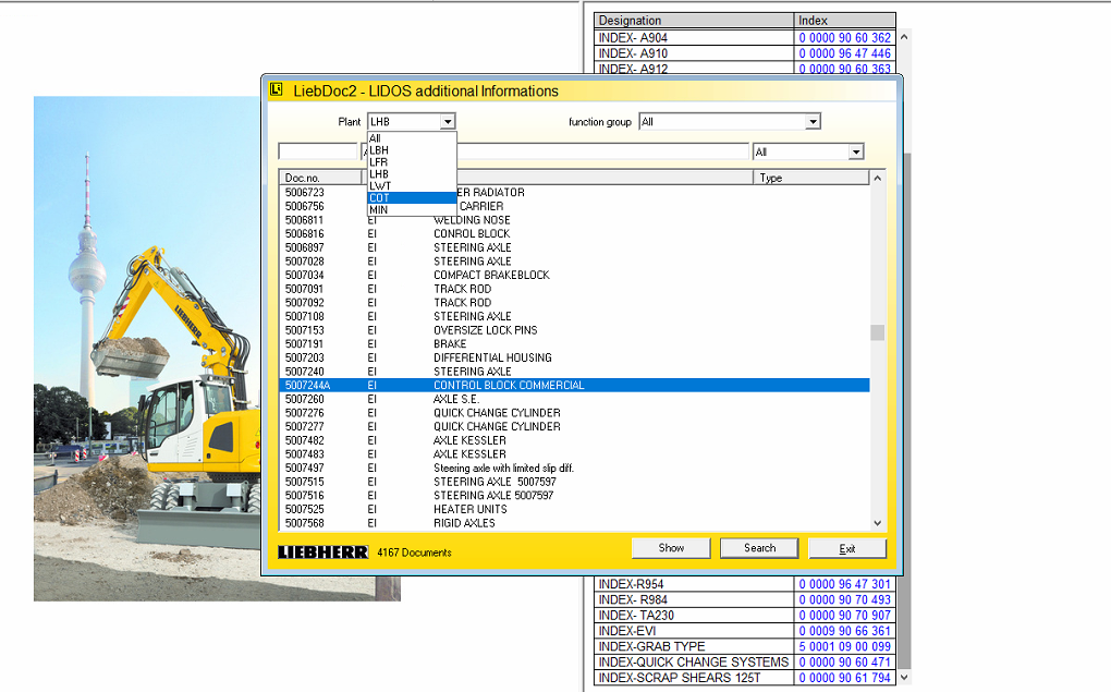 Liebherr Lidos Offline ( Parts, Operation and Service Manuals ) 12.2021 + Webservice