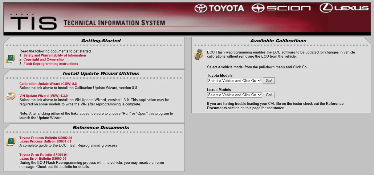 TOYOTA LEXUS REPROGRAMMING