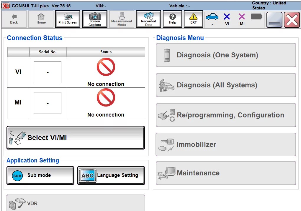 NISSAN CONSULT III PLUS 75.15 – PROGRAMMING DATA 75.10