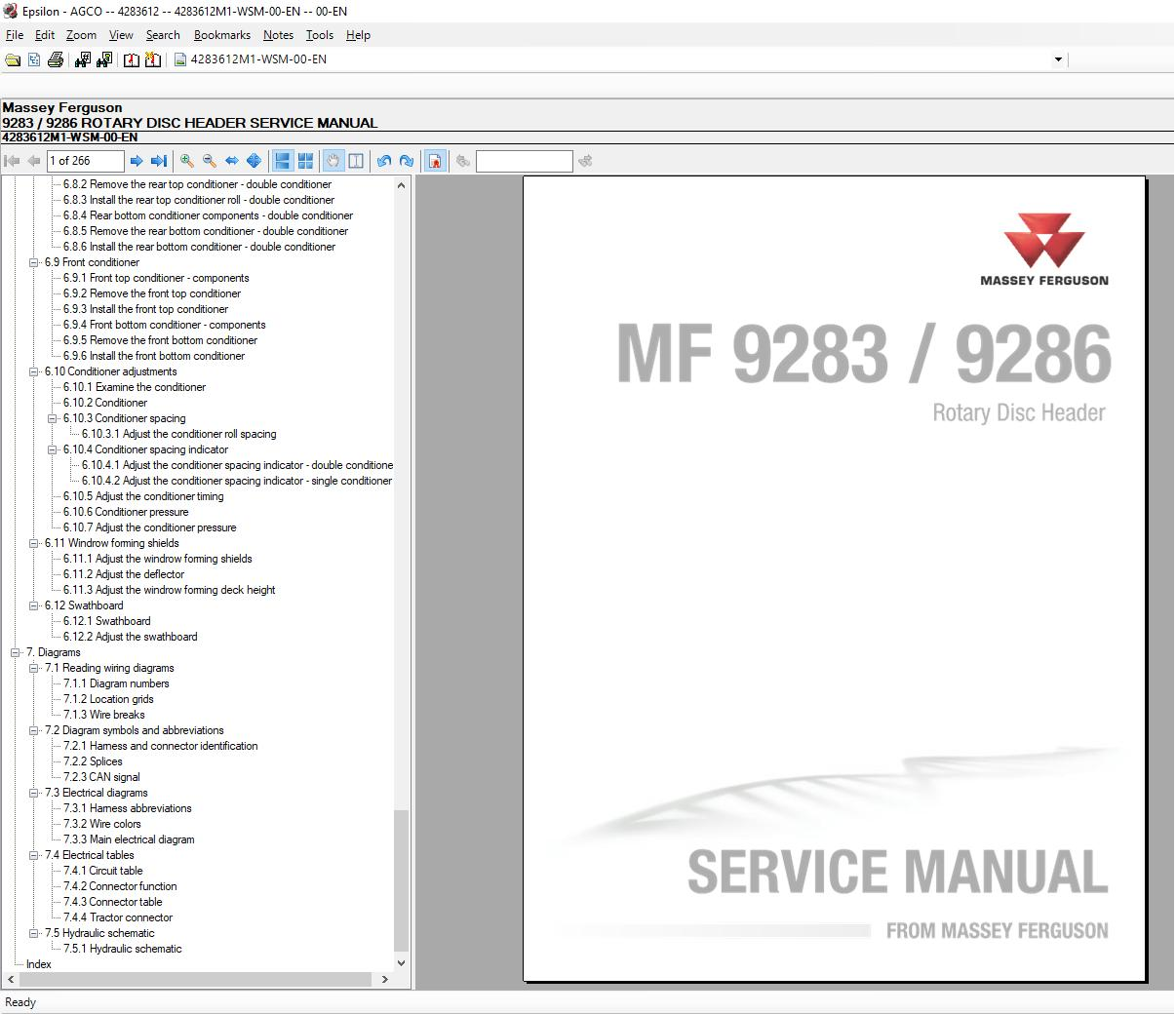 Massey Ferguson North America Epsilon [02.2021] Part Books & Workshop Service Manuals