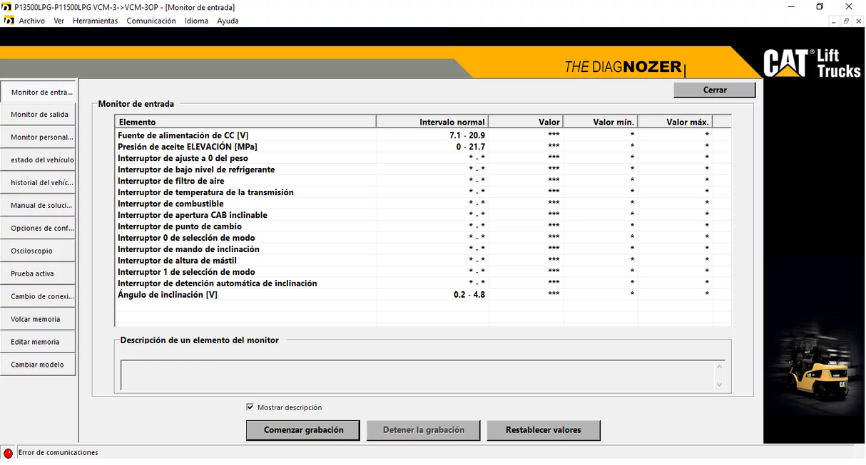 CATERPILLAR FORKLIFT DIAGNOZER 3.9