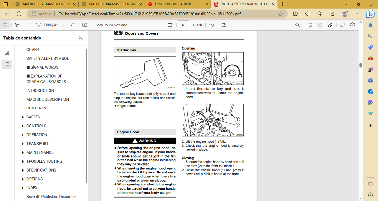 Takeuchi 2018 EPC + Service Manuals PDF