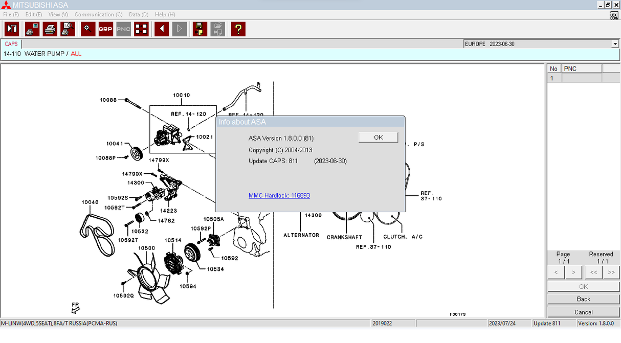 MITSUBISHI ASA EPC ALL REGIONS – 2023.06