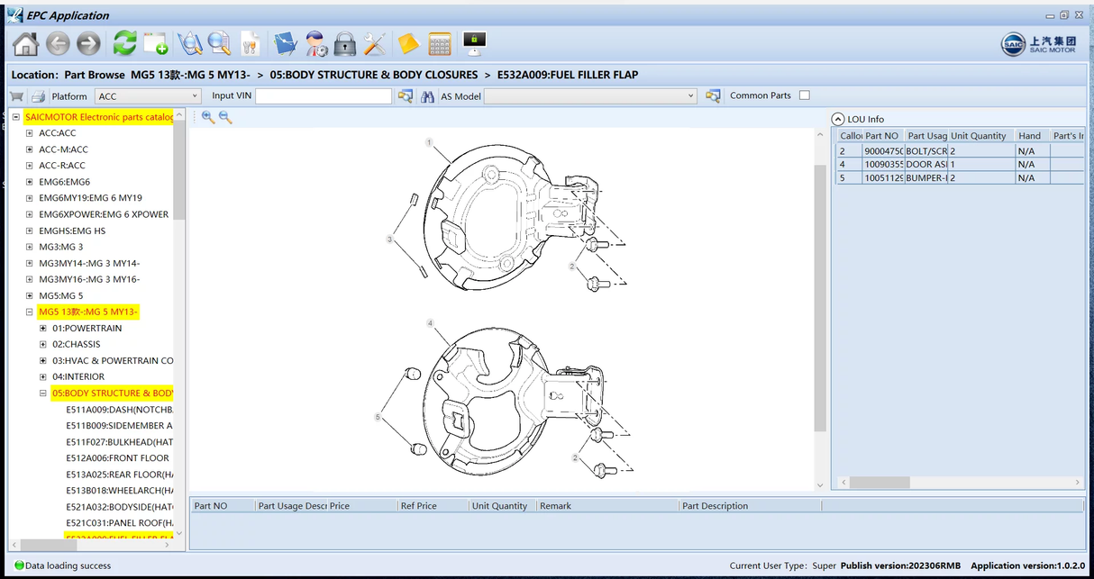 SAIC MOTOR EPC SYSTEM 1.0.2.0 [2023.06]