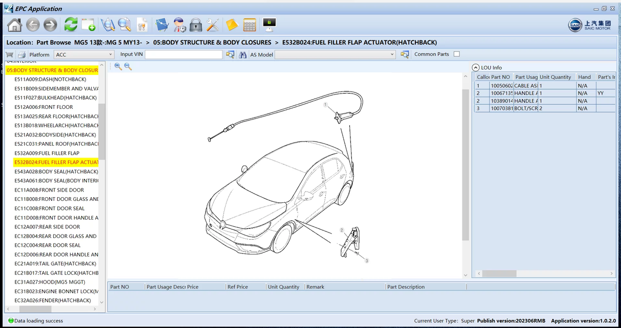 SAIC MOTOR EPC SYSTEM 1.0.2.0 [2023.06]