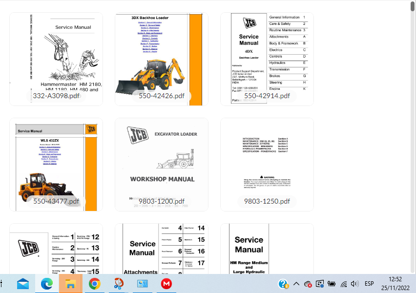 JCB SERVICE MANUALS PDF COLLECTION 38GB 2019 – Diag Manuals