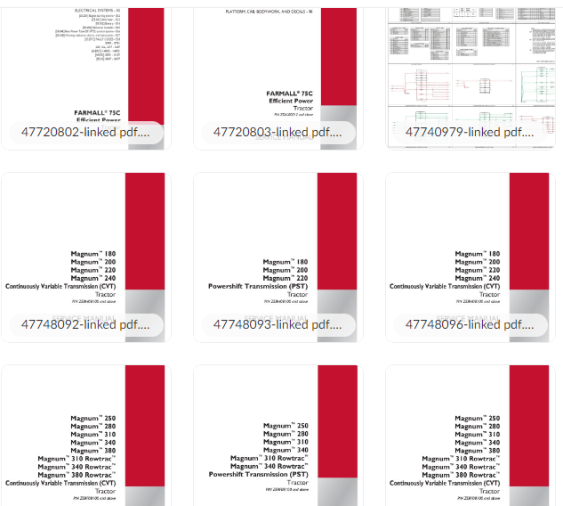 Case Agriculture & Construction Equipment Service Manuals Package 140.3GB