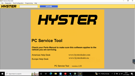 Hyster PC Service Tool v4.97