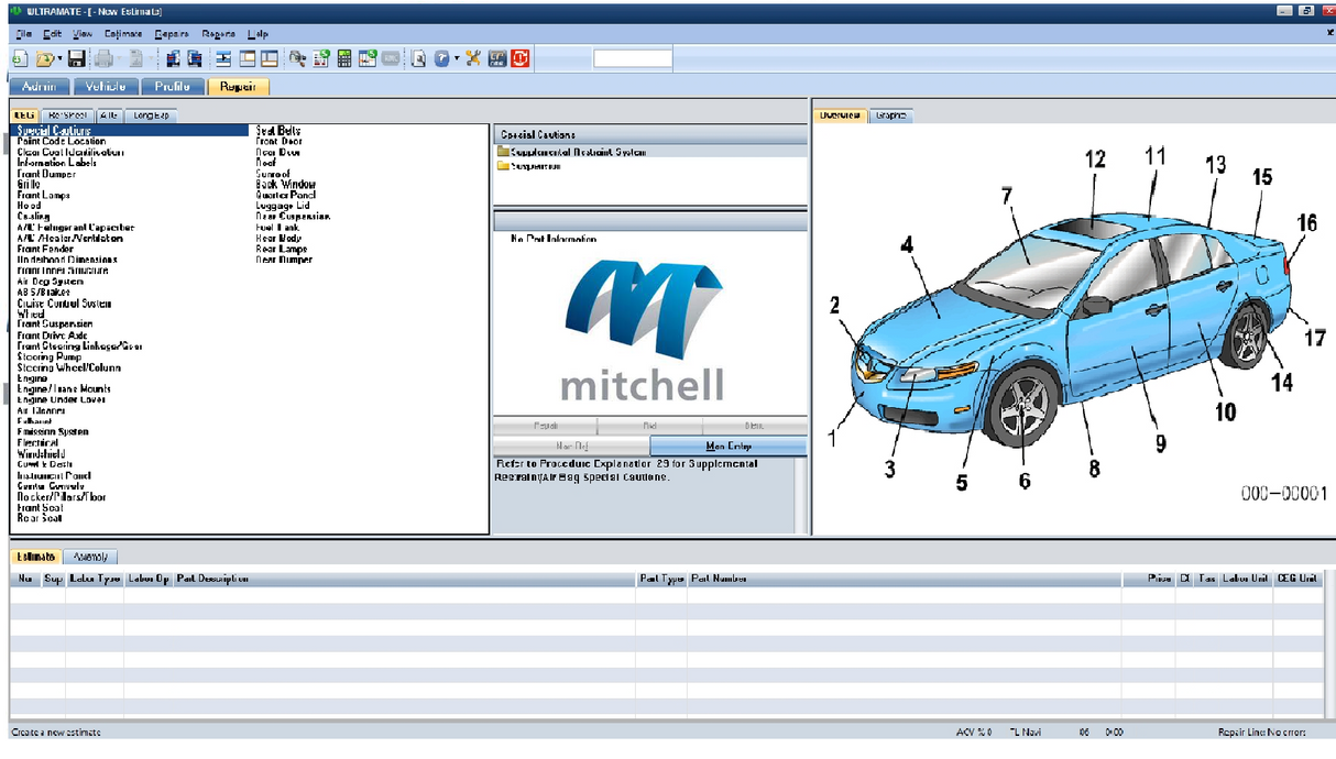 MITCHELL ULTRAMATE ESTIMATING – 7.1.241